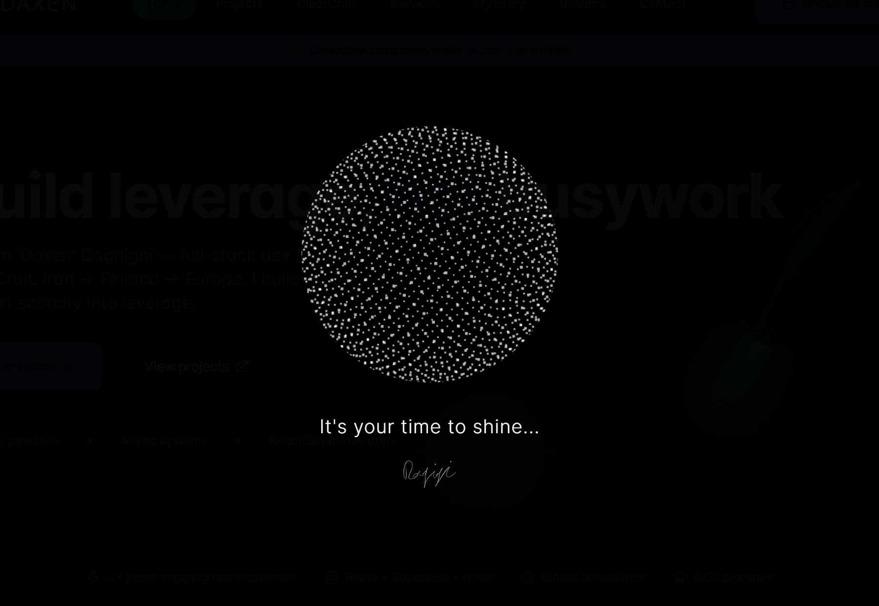 thedaxen.com interface